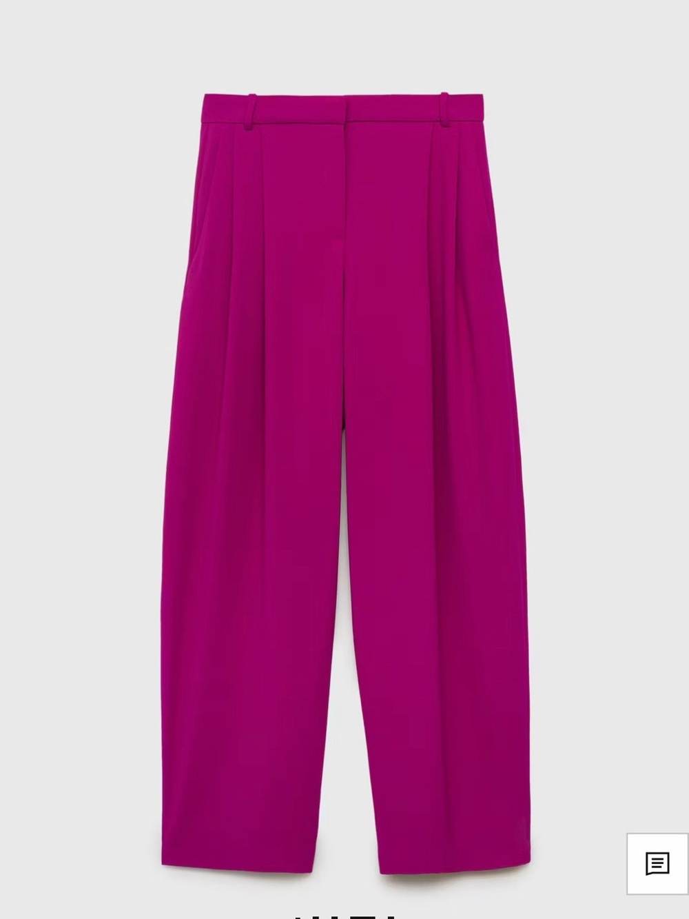 Mango Wide-Leg Trousers in Fuchsia